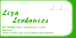 liza levkovics business card